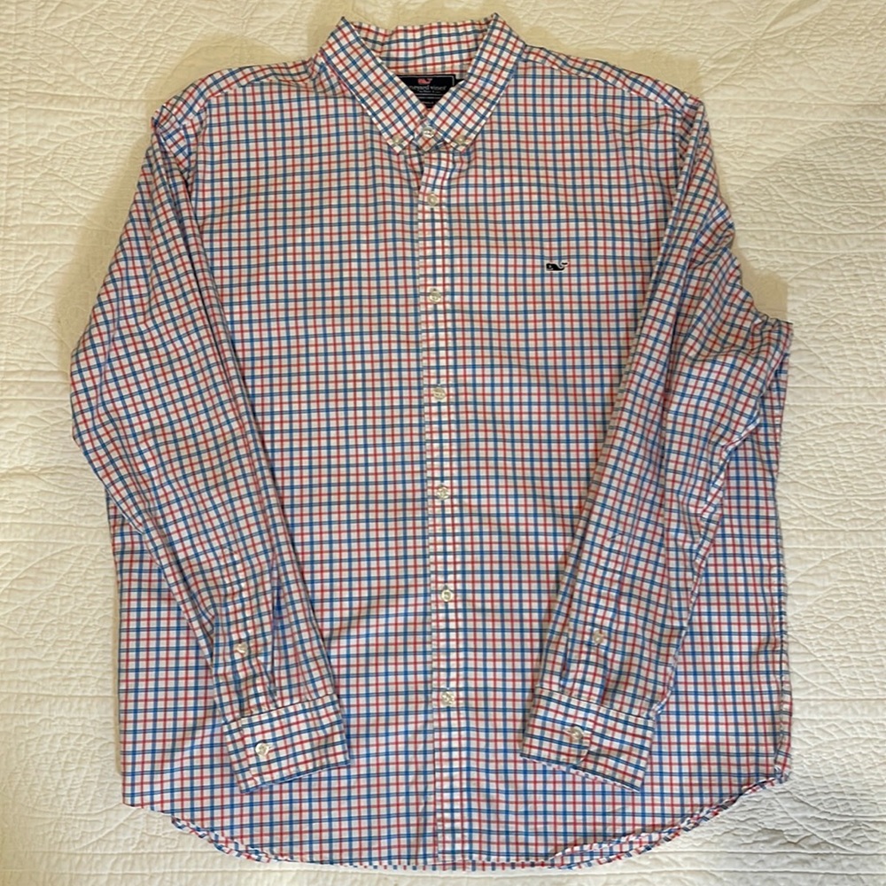 Vineyard Vines Mens Slim Fit Whale Shirt Size XXL
